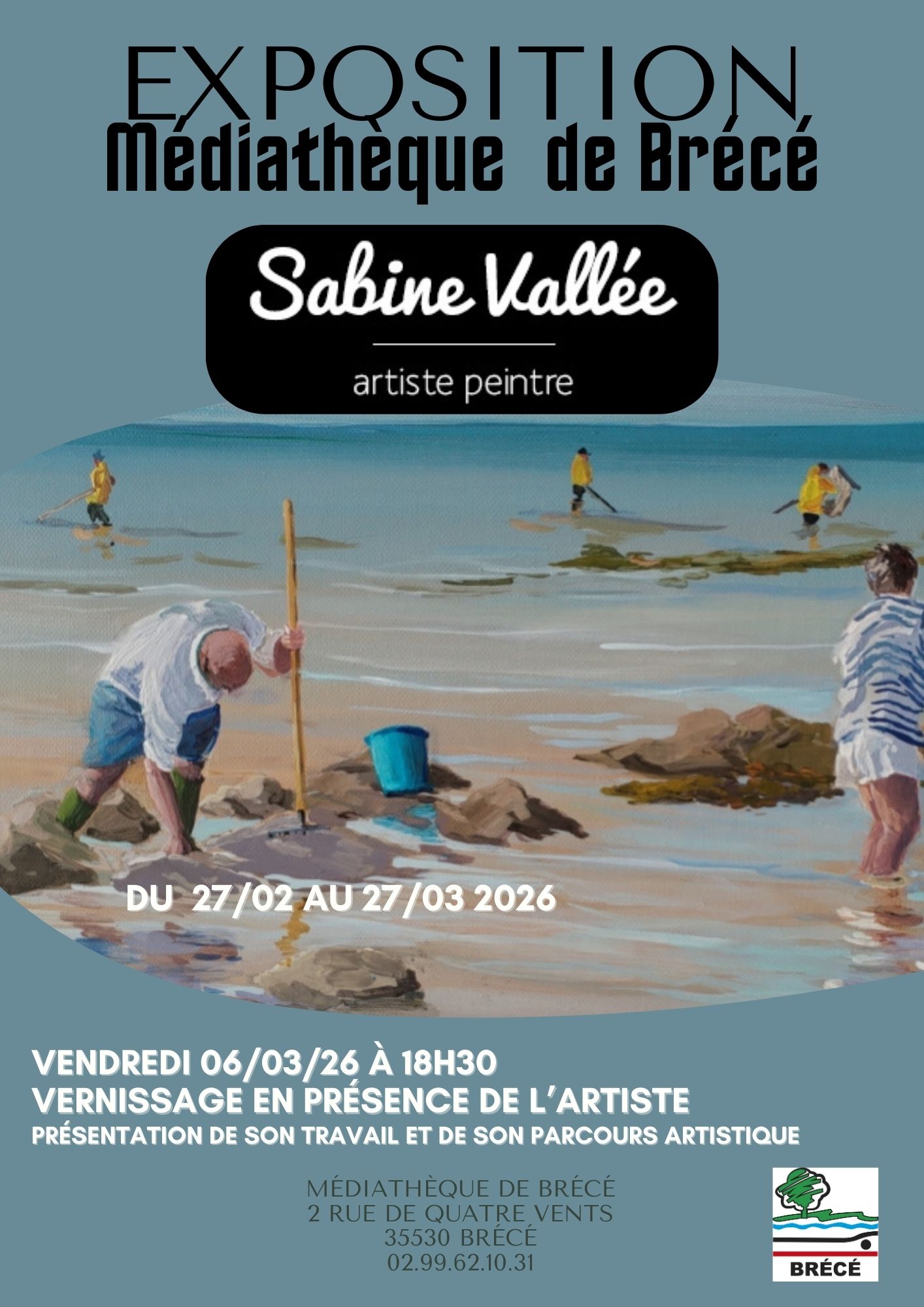 Exposition peinture Médiathèque de Brécé du 27/02 au 27/03/26